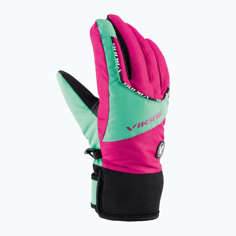 Guanti da sci per bambini Viking Fin rosa 5