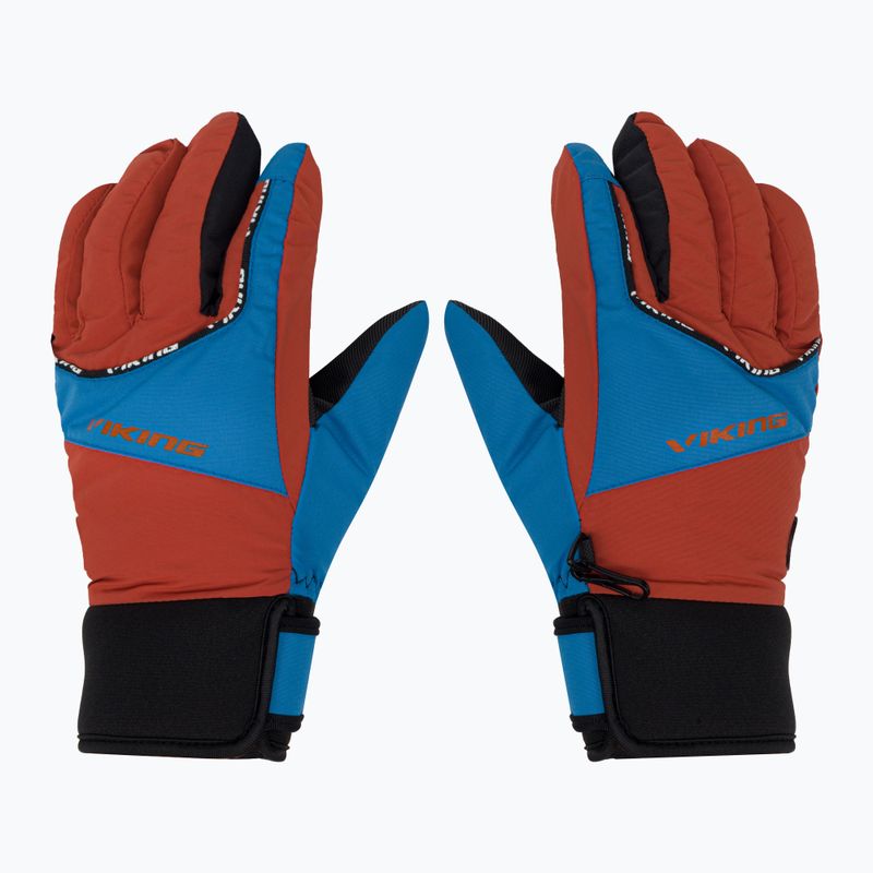 Guanti da sci per bambini Viking Fin arancione 2