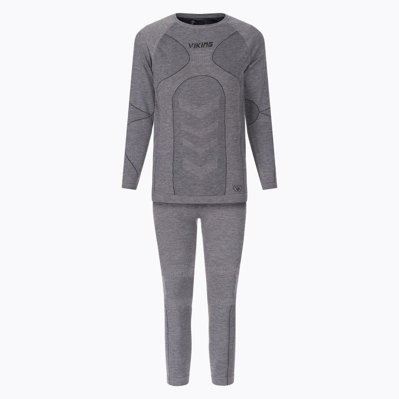 Set di biancheria intima termica da uomo Viking Primus Pro Primaloft grigio scuro