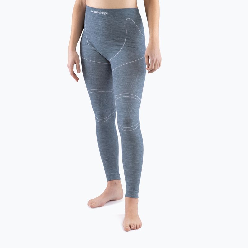 Set di biancheria intima termica da donna Viking Lana Pro Merino grigio scuro 8