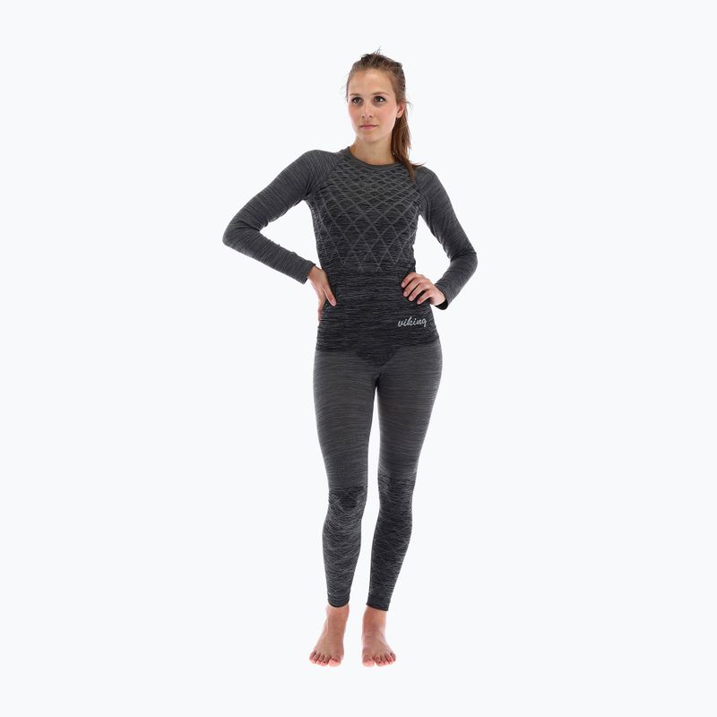 Viking Petra Bamboo a maniche lunghe termiche da donna grigio scuro 4
