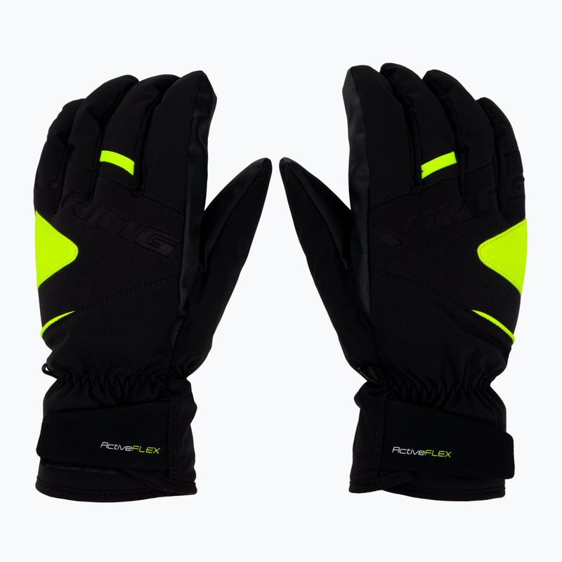 Guanti da sci Viking Granit da uomo, giallo 2