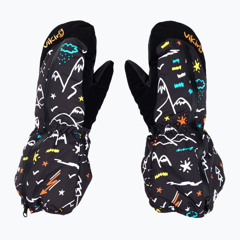 Guanti da sci per bambini Viking Snoppy nero 2