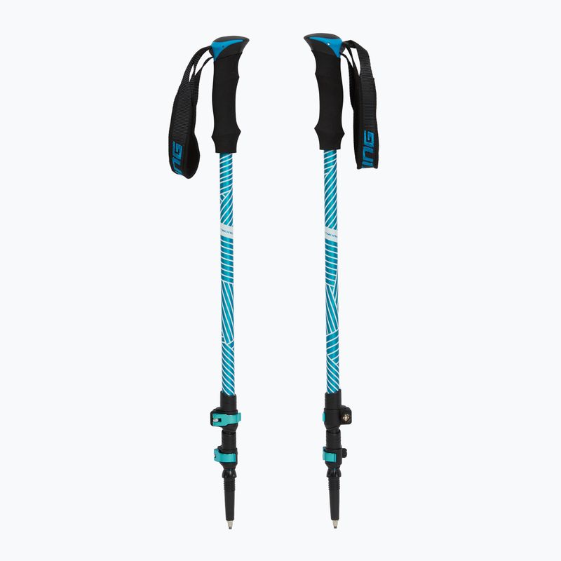 Bastoni da trekking Viking Shiva black/turquoise 5