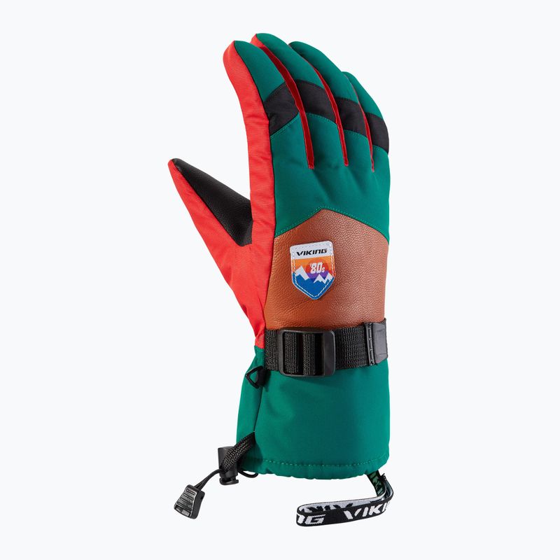Guanti da sci da uomo Viking Brother Louis multicolore/marrone 5