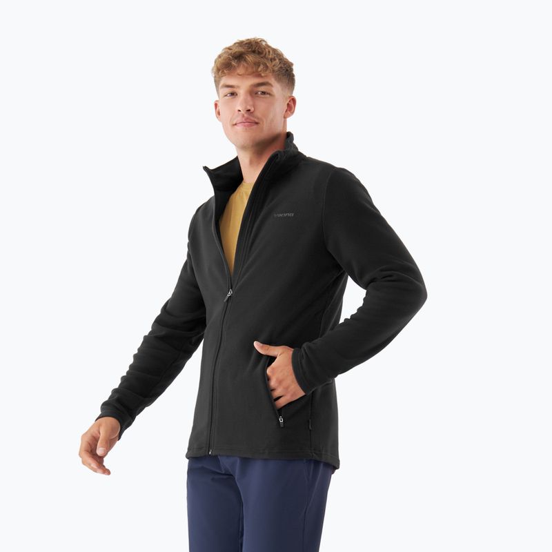 Felpa in pile uomo Viking Tesero black