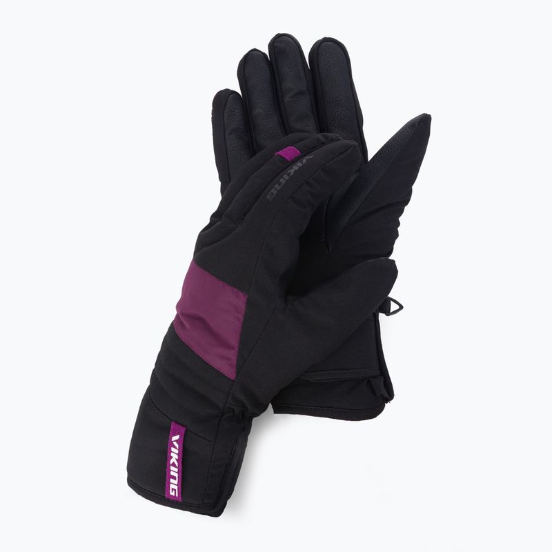 Guanti da sci da uomo Viking Espada nero/fucsia