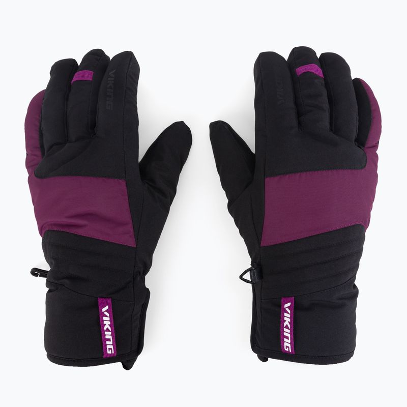 Guanti da sci da uomo Viking Espada nero/fucsia 3