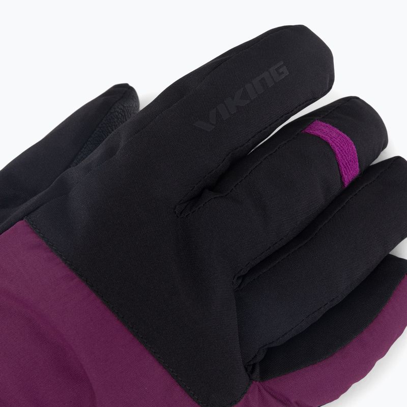 Guanti da sci da uomo Viking Espada nero/fucsia 4