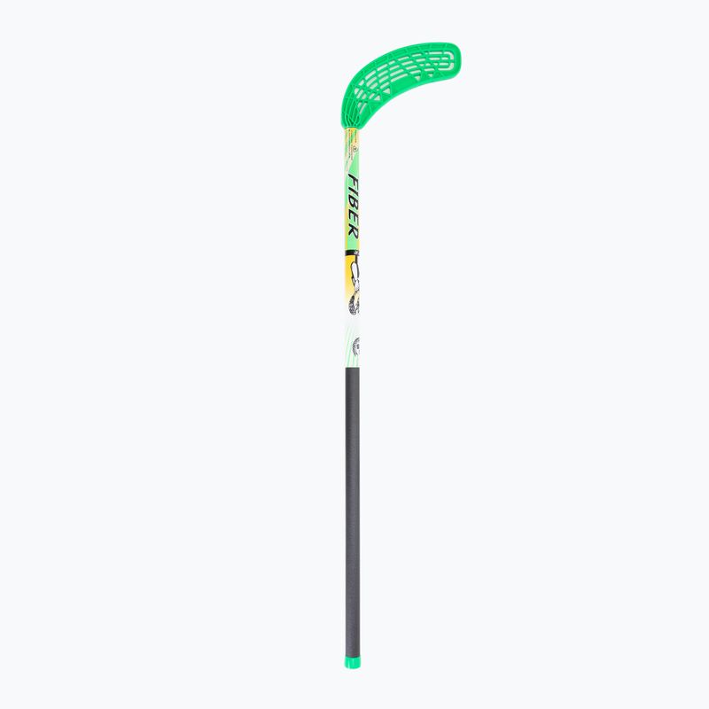 Unibros Fiber floorball set 10 bastoni + 5 palline nero/verde/giallo 2