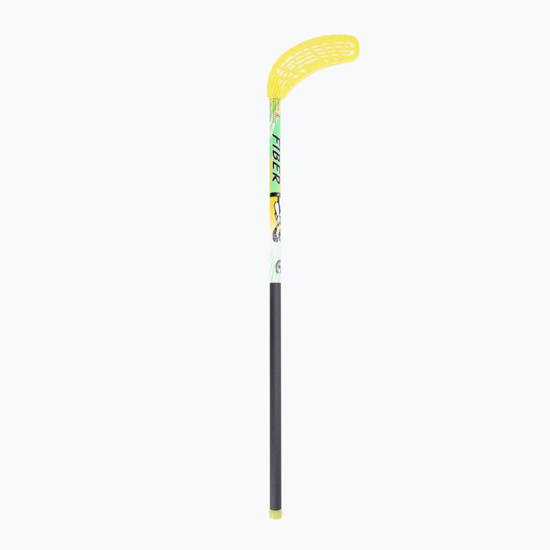 Unibros Fiber floorball set 10 bastoni + 5 palline nero/verde/giallo 3