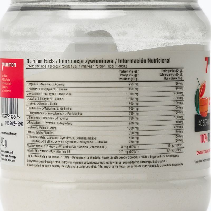 Aminoacidi 7Nutrition EAA Perfect 480 g Arancione 3