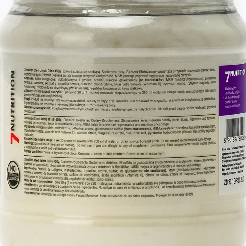 Integratore 7Nutrition Steel Joints Drink 450 g Limone 2