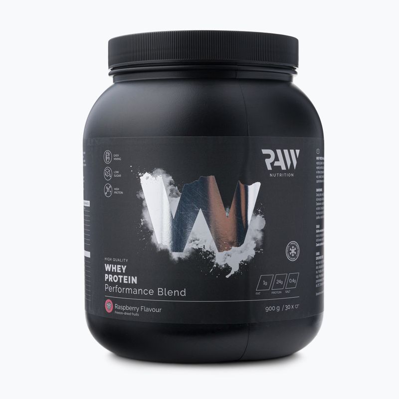 Proteine del siero di latte Raw Nutrition al lampone 900 g