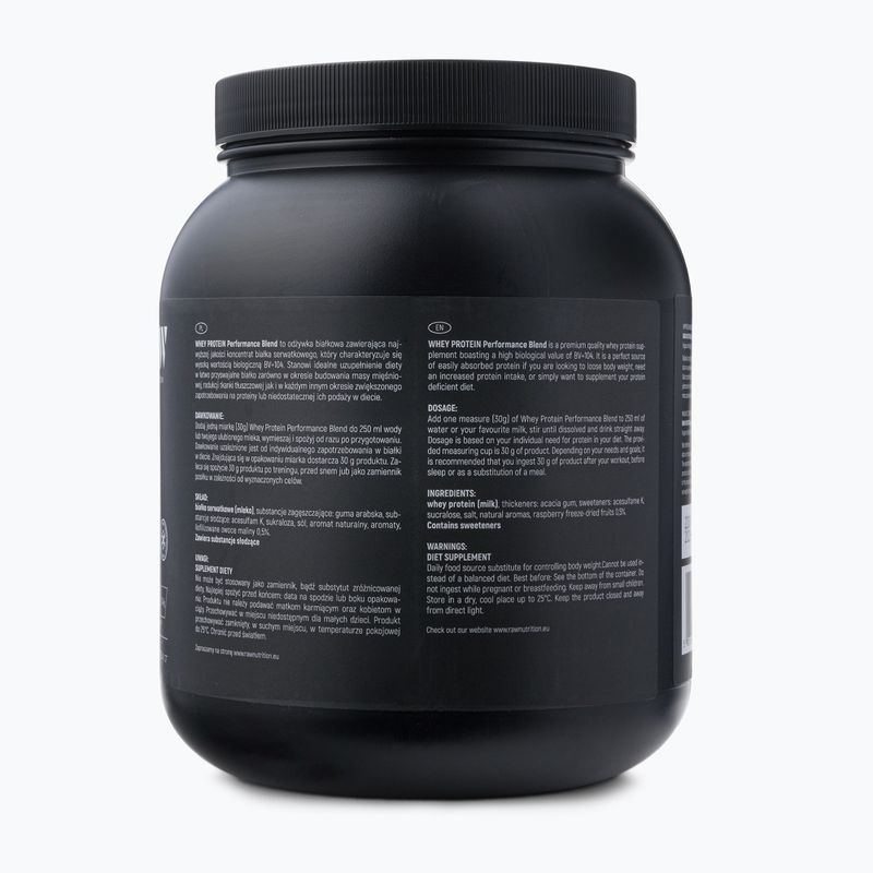 Proteine del siero di latte Raw Nutrition al lampone 900 g 2