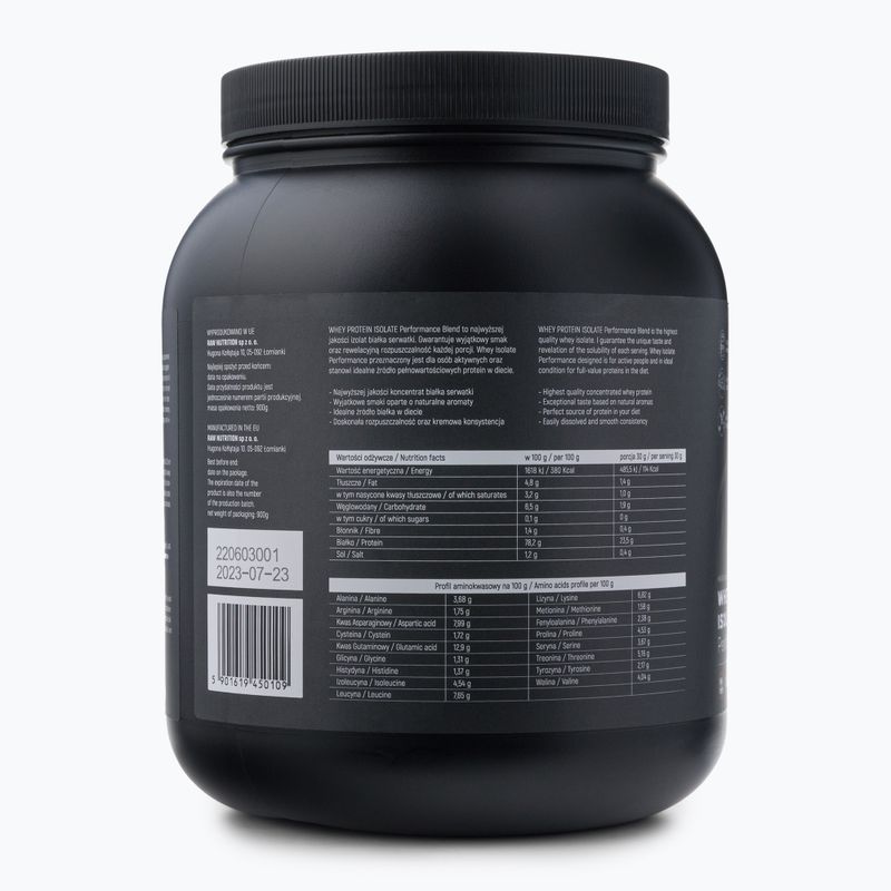 Proteine del siero del latte isolate Raw Nutrition Chocolate 900 g 3