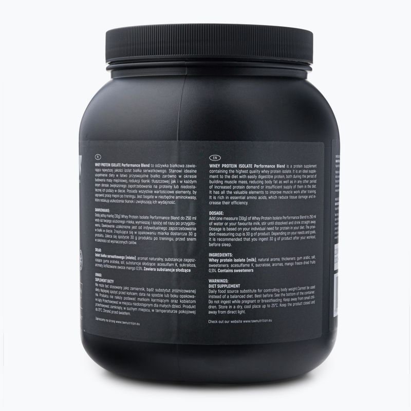 Proteine del siero del latte isolate Raw Nutrition Mango 900 g 2