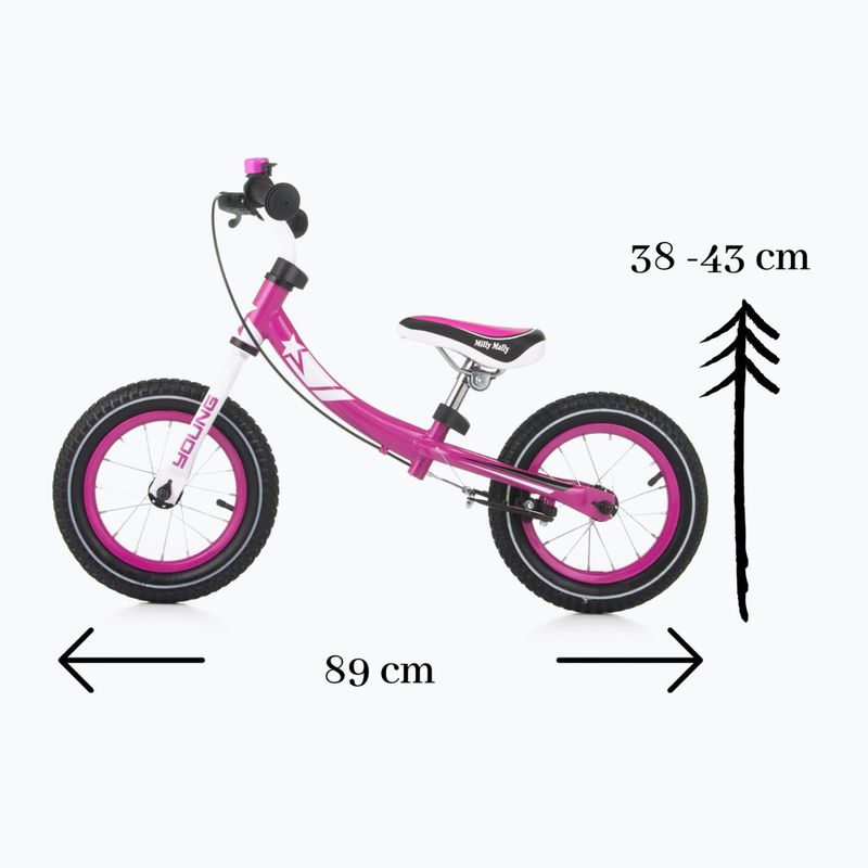 Milly Mally bicicletta da fondo Young rosa 9