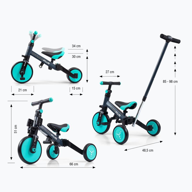 Milly Mally 4in1 triciclo Optimus Plus menta 14