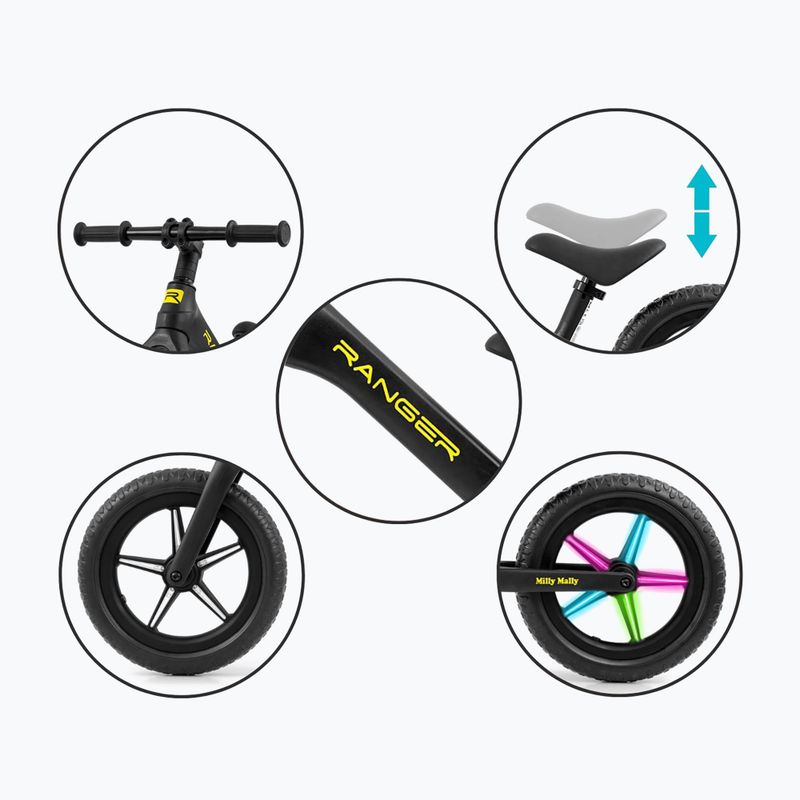 Bicicletta senza pedali Milly Mally Ranger Flash black 8