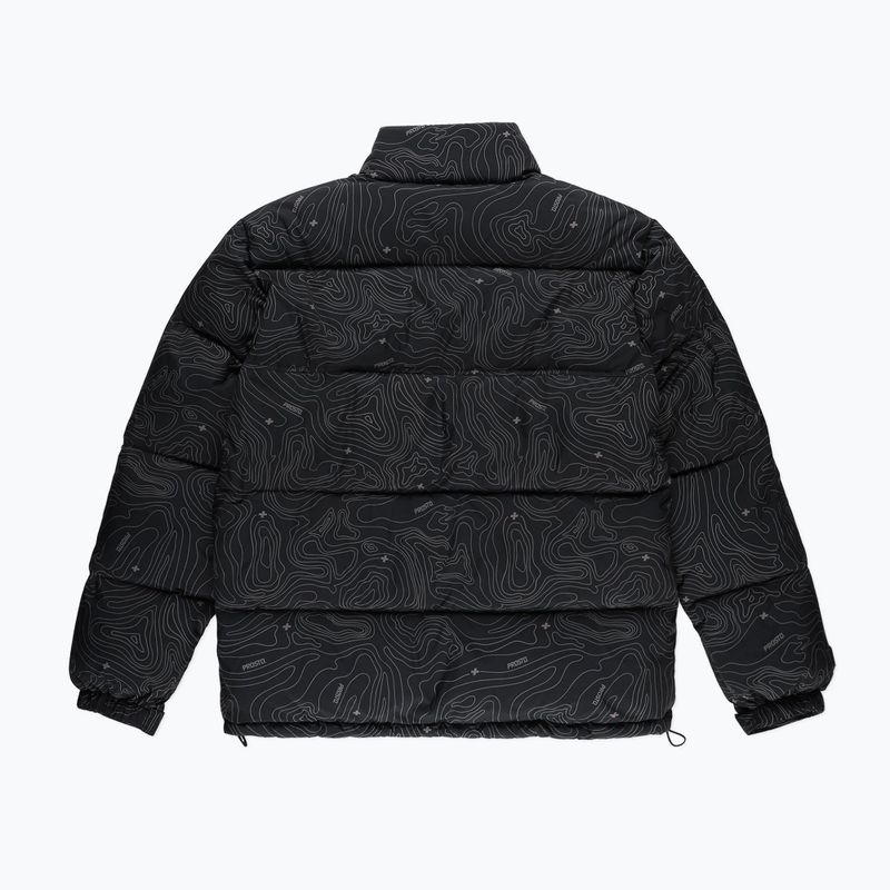 Giacca invernale da uomo PROSTO Puff Pattern nero 3