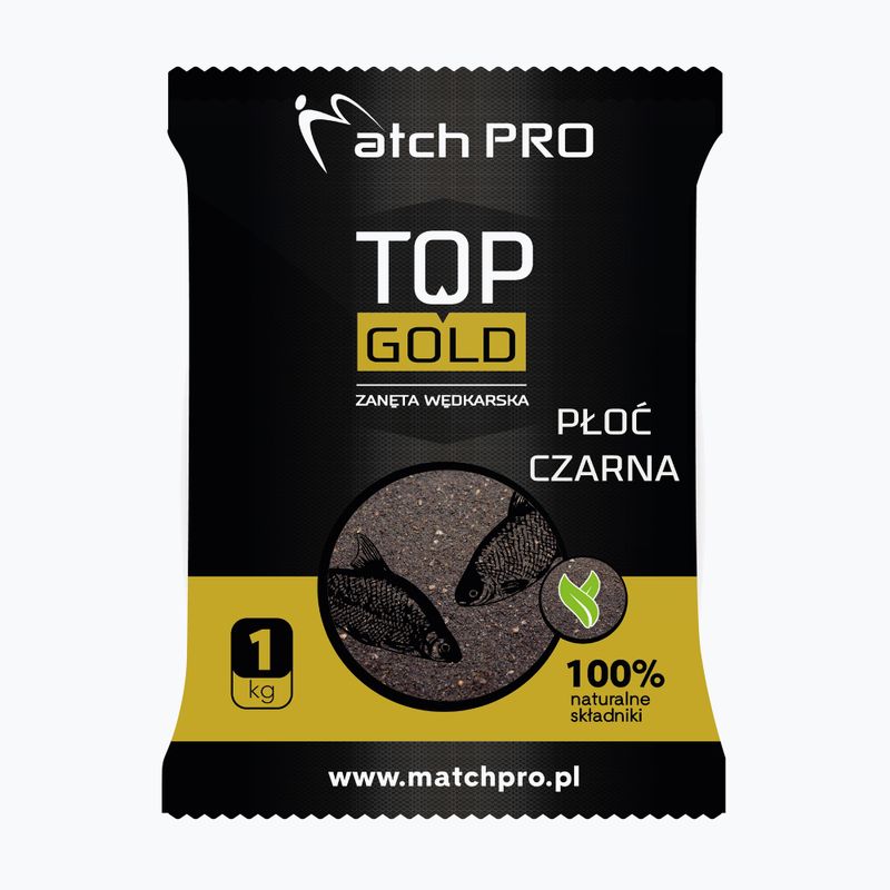 MatchPro Top Gold esca di terra per la pesca alla lasca Nero 1kg
