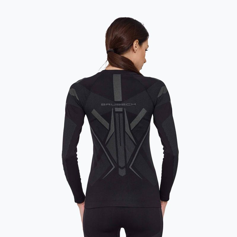 Felpa termica donna Brubeck Dry black/graphite 2