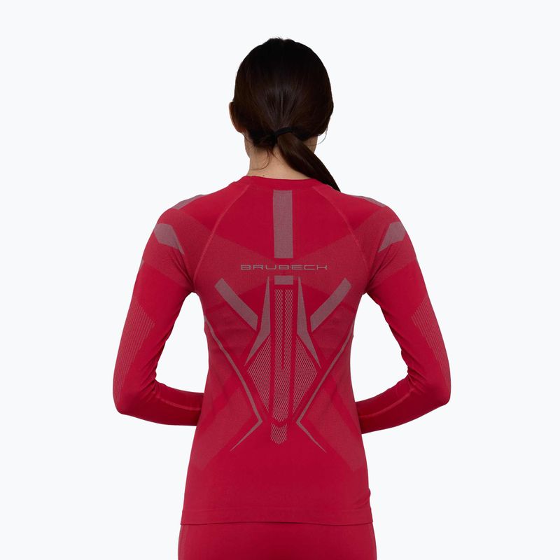 Felpa termica donna Brubeck Dry raspberry/gray 2