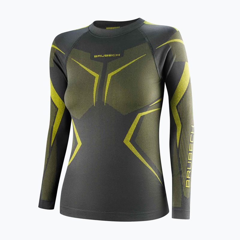 Felpa termica donna Brubeck Dry gray/lime 3