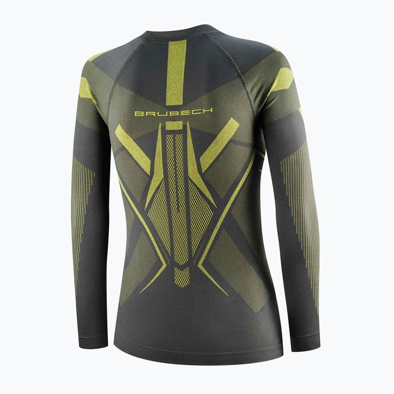 Felpa termica donna Brubeck Dry gray/lime 4