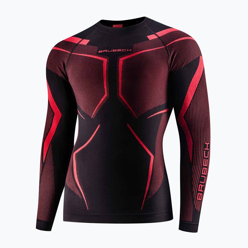 Felpa termica uomo Brubeck Dry black/red 3