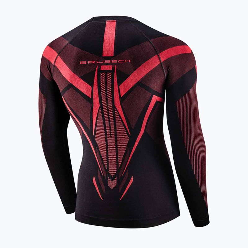 Felpa termica uomo Brubeck Dry black/red 4