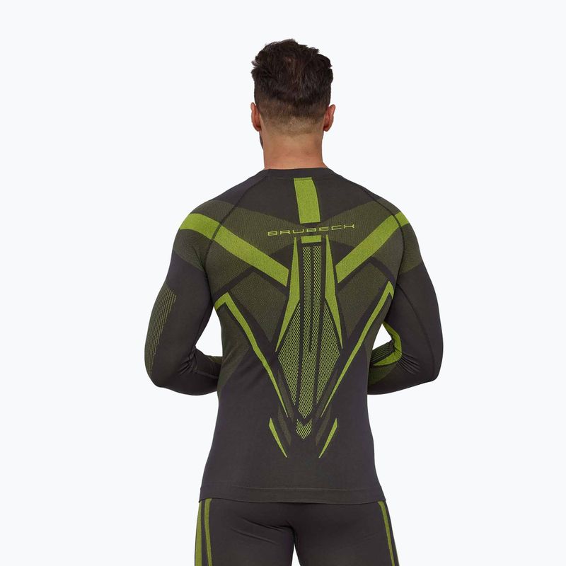 Felpa termica uomo Brubeck Dry graphite/lime 2
