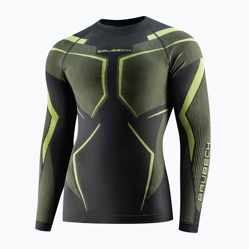 Felpa termica uomo Brubeck Dry graphite/lime 3