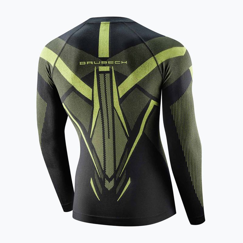Felpa termica uomo Brubeck Dry graphite/lime 4
