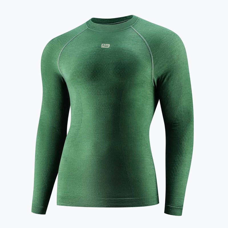 Felpa termica uomo Brubeck Active Merino green 3