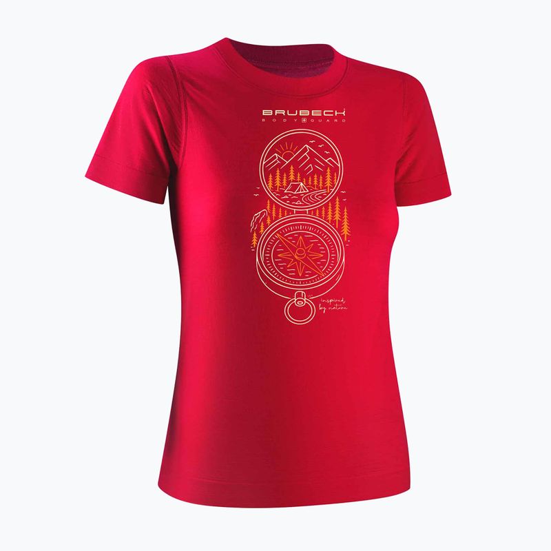 Maglietta termica da donna Brubeck Outdoor Wool Pro raspberry 3