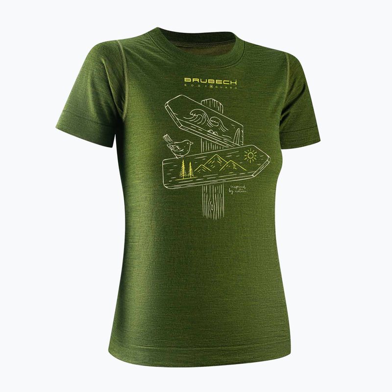 Maglia termica da donna Brubeck Outdoor Wool Pro green 3
