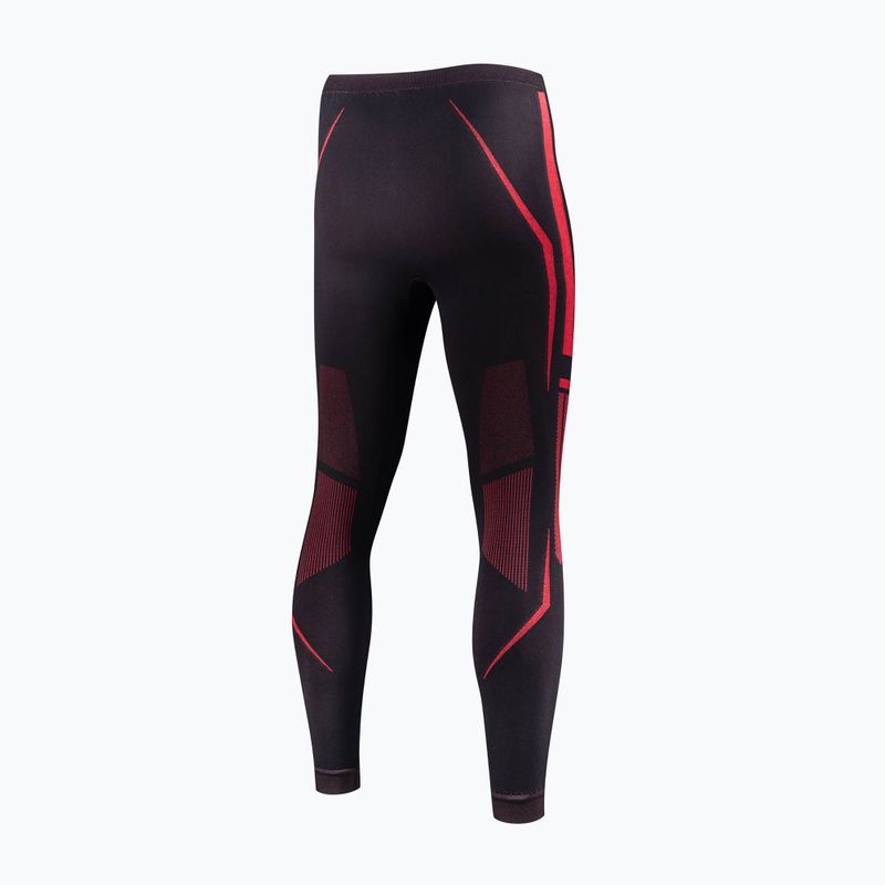 Pantaloni termici da uomo Brubeck Dry black/red 4