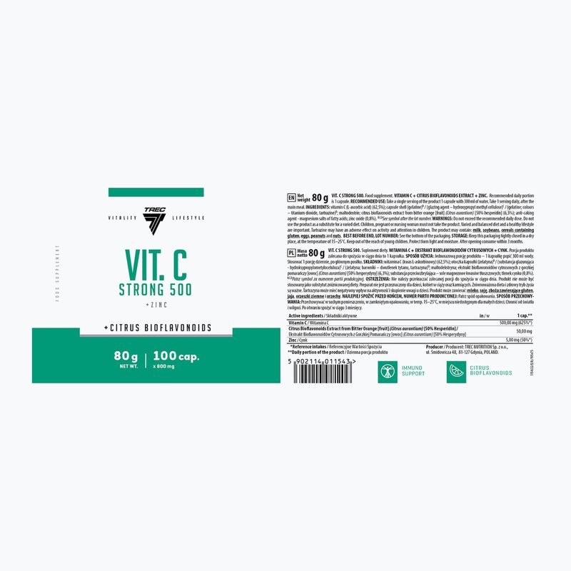 Trec Vit.C Forte 500 100 capsule 2