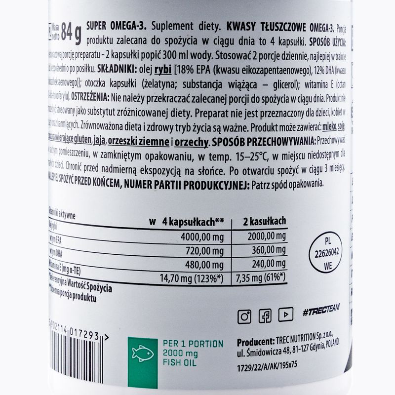 Trec Vitality Super Omega 3 acidi grassi 60 capsule 3