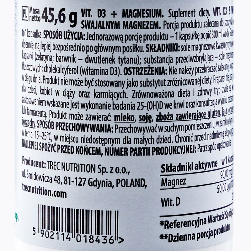 Trec Vitamina D3 + Magnesio 60 capsule 2