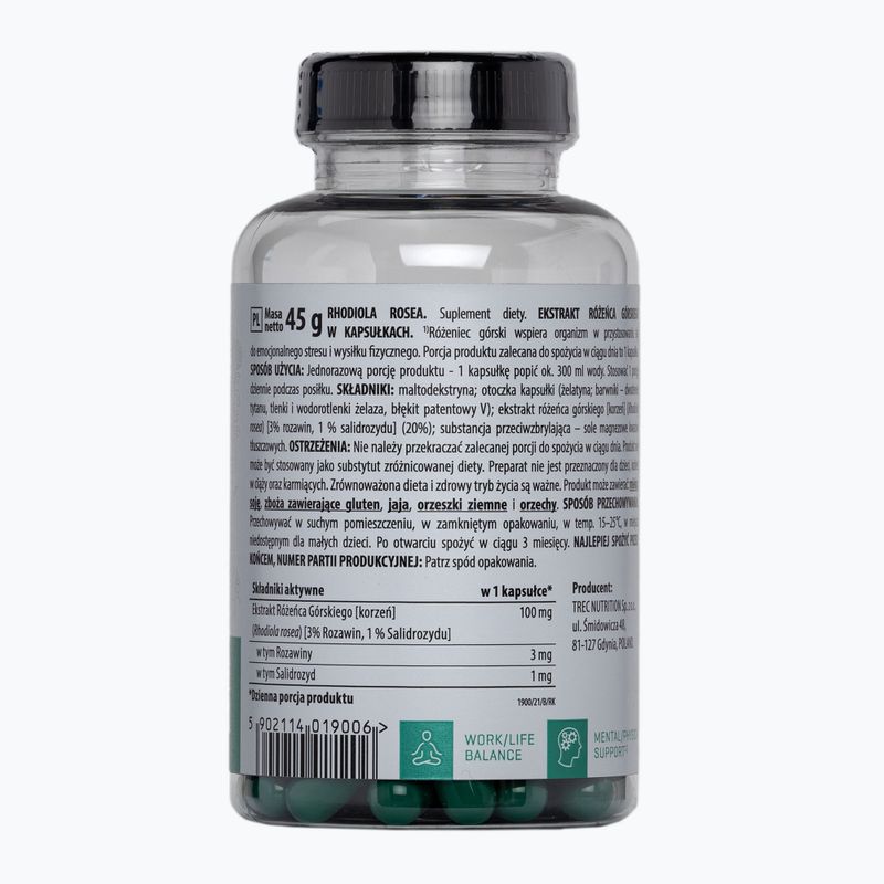 Trec Vitality Rhodiola Rosea integratore 90 capsule 2
