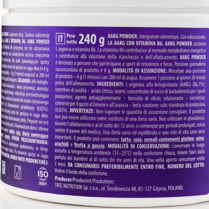 Trec Powder Orange pre-allenamento 240 g 2