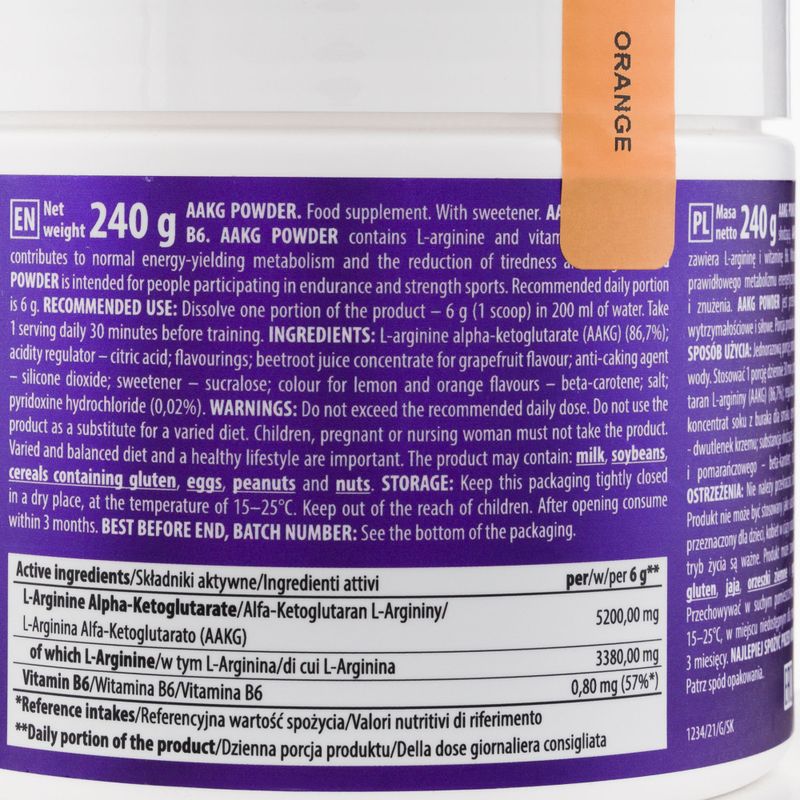 Trec Powder Orange pre-allenamento 240 g 4