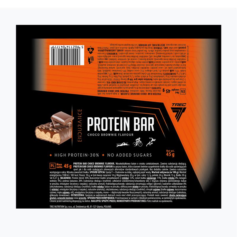 Barretta proteica Trec Endu Brownie al cioccolato 45 g 2