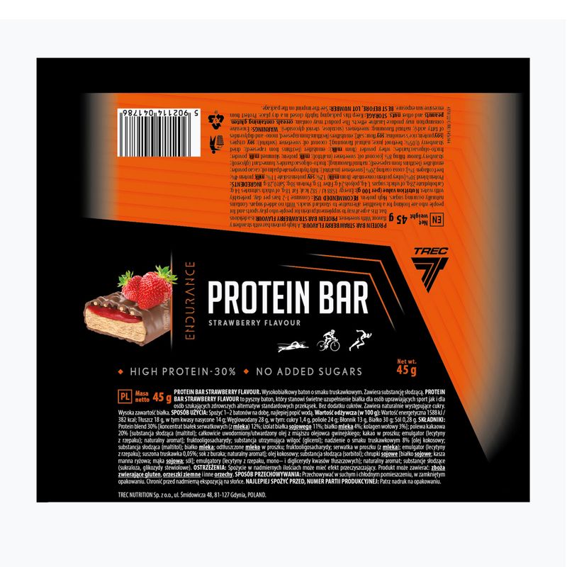 Barretta proteica Trec Endu alla fragola 45 g 2