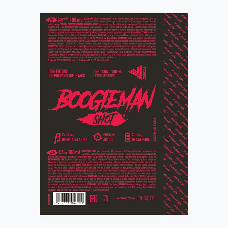 Trec Boogieman pre-allenamento Shot Bubble Gum 100 ml 2