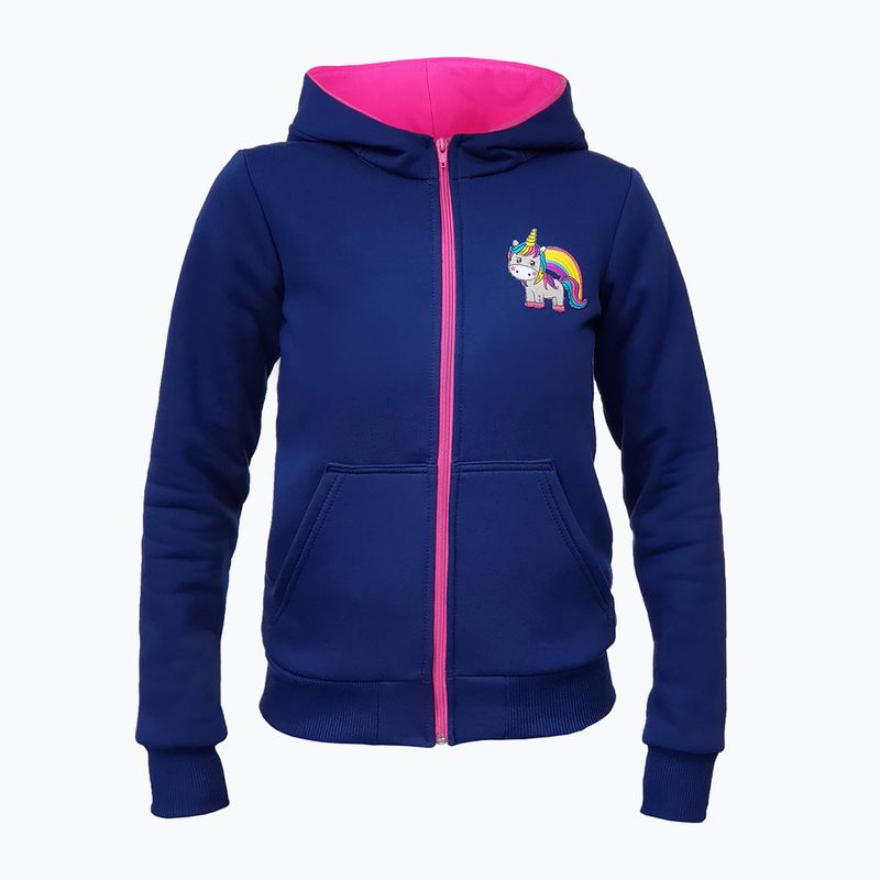 Felpa da equitazione York Unicorn per bambini, blu/rosa 5