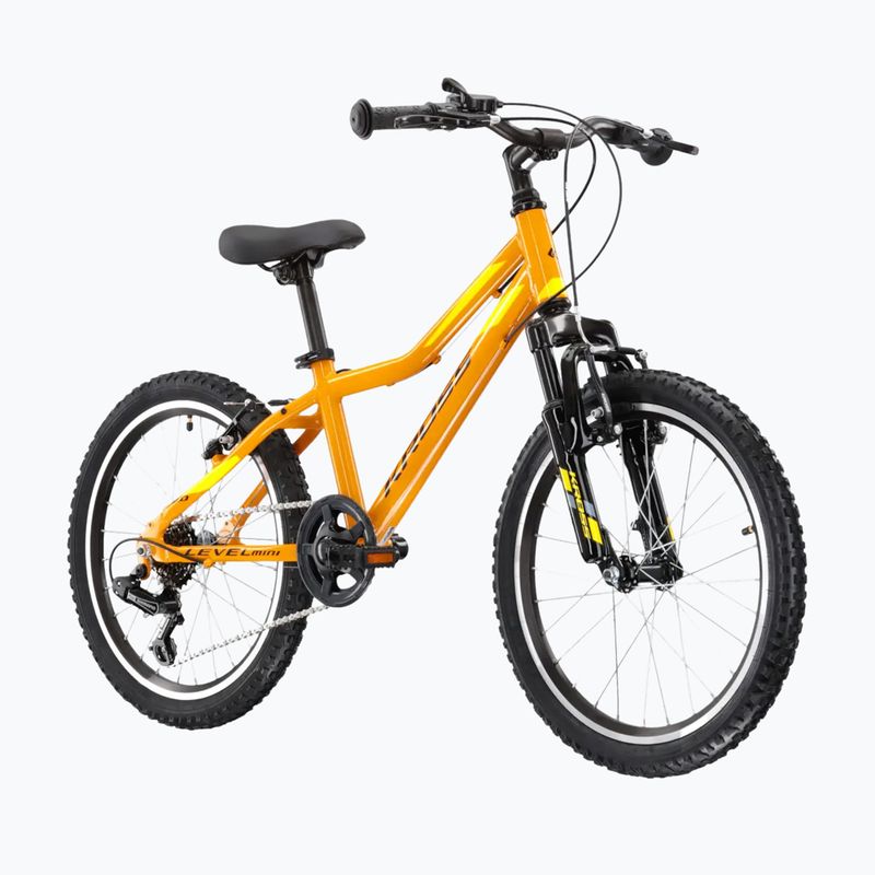 Bicicletta per bambini KROSS Level Mini 2.0 yellow/black/gloss 2